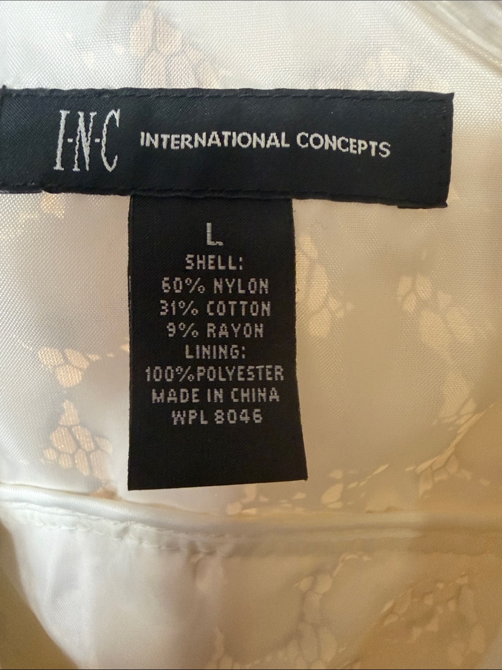 INC International Concepts White Lace Moto Jacket - Picture 4 of 5